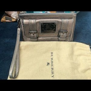 Burberry Metallic Leather Wallet